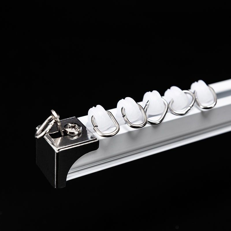 窗帘滑轨直轨静音轨道家用酒店定制铝合金单轨双轨顶装侧装带滑轮