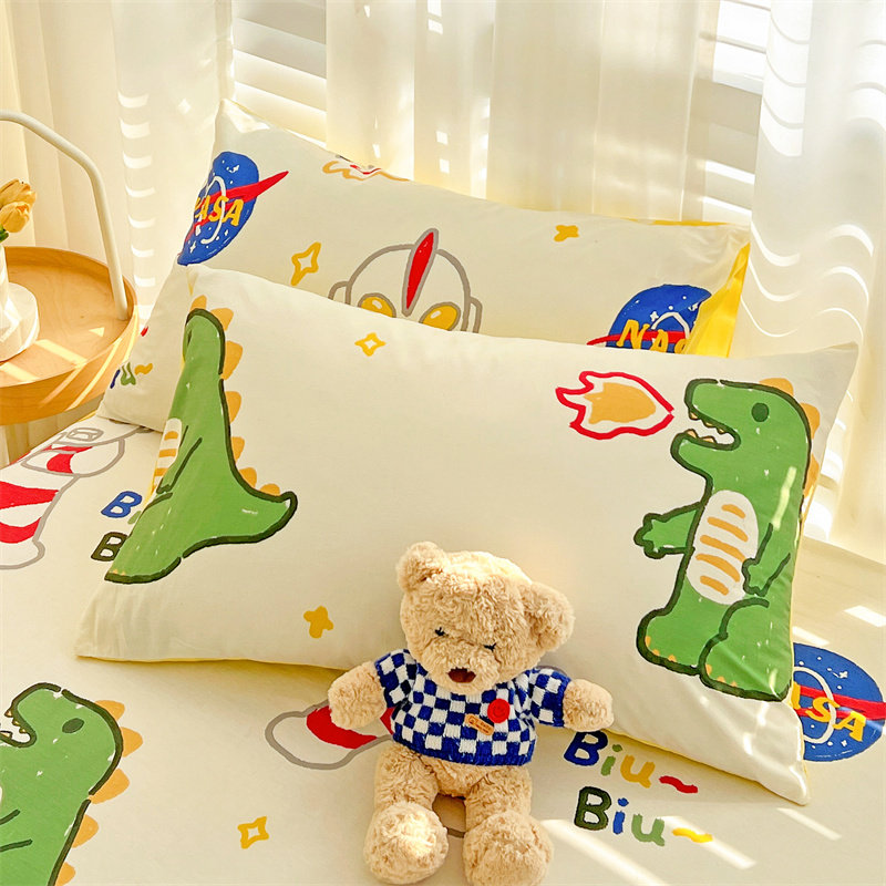 儿童卡通全棉枕套男孩女孩幼儿园枕芯套枕头罩48*74纯棉单人枕套