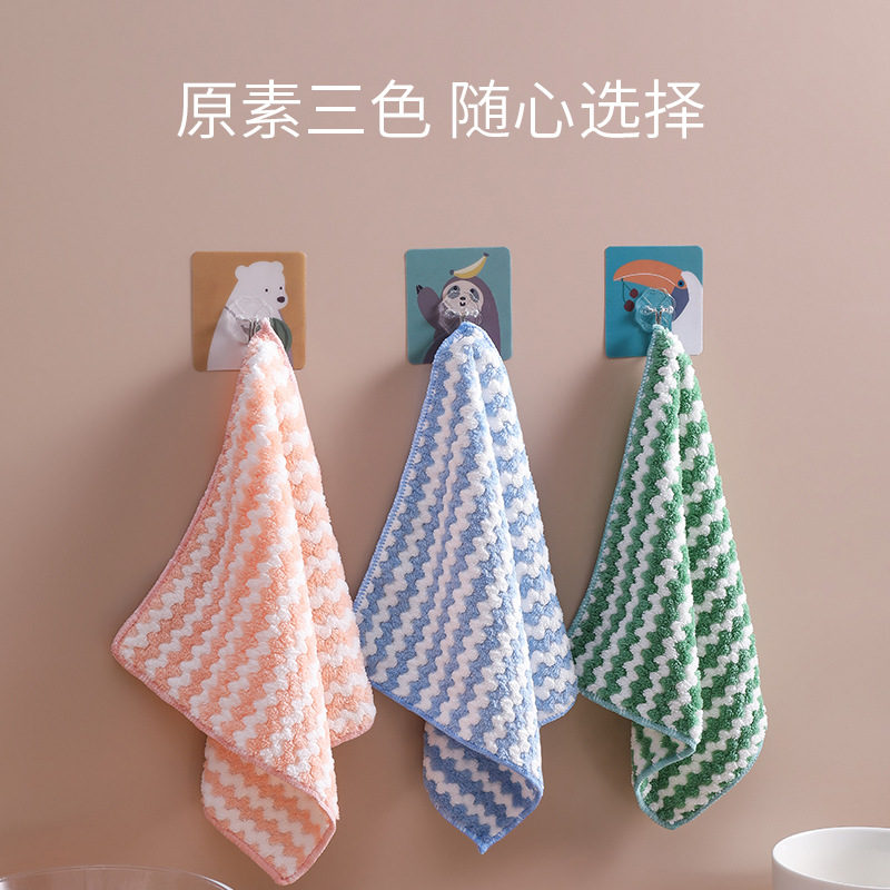 珊瑚绒抺台布洗碗抹布抺洁布厨房毛巾袜布沫布沬布加绒枺布冼碗帕