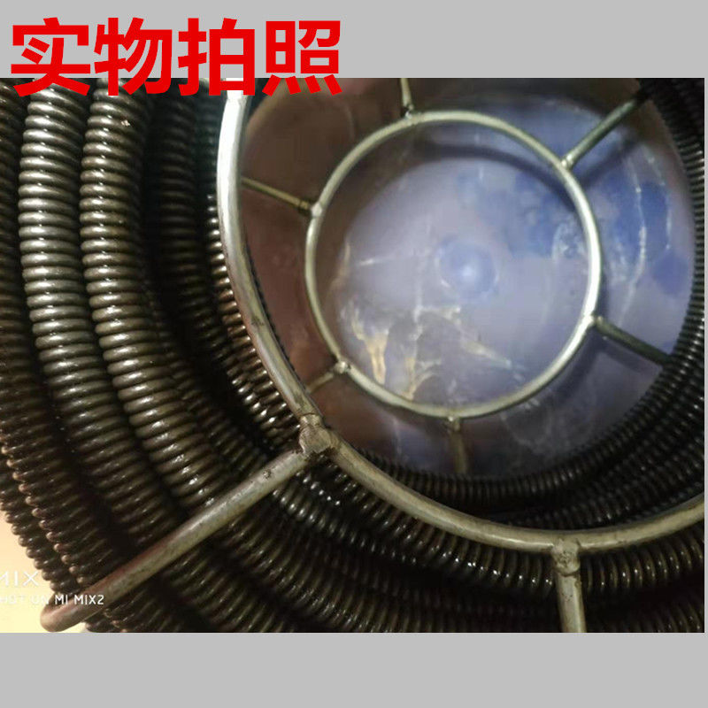 疏通机弹簧16毫米加粗加密加硬通下水道钢丝管道疏通器配件无缝隙