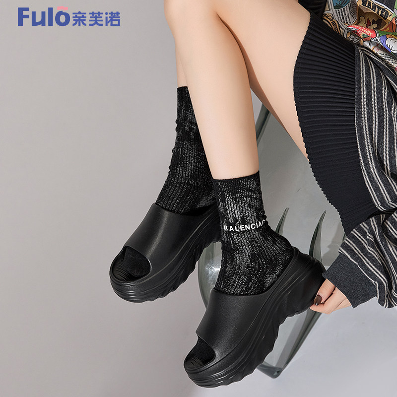 亲芙诺厚底一字拖女夏小个子外穿