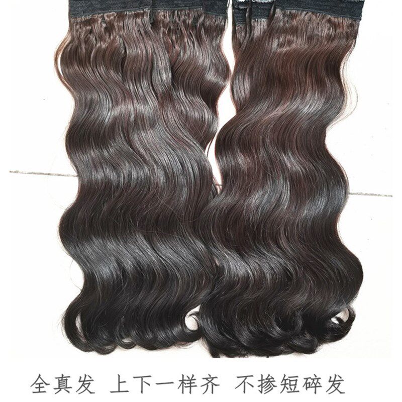 发片真发卷发片无痕n隐形真头发水波纹片发三片式片发大波浪一片