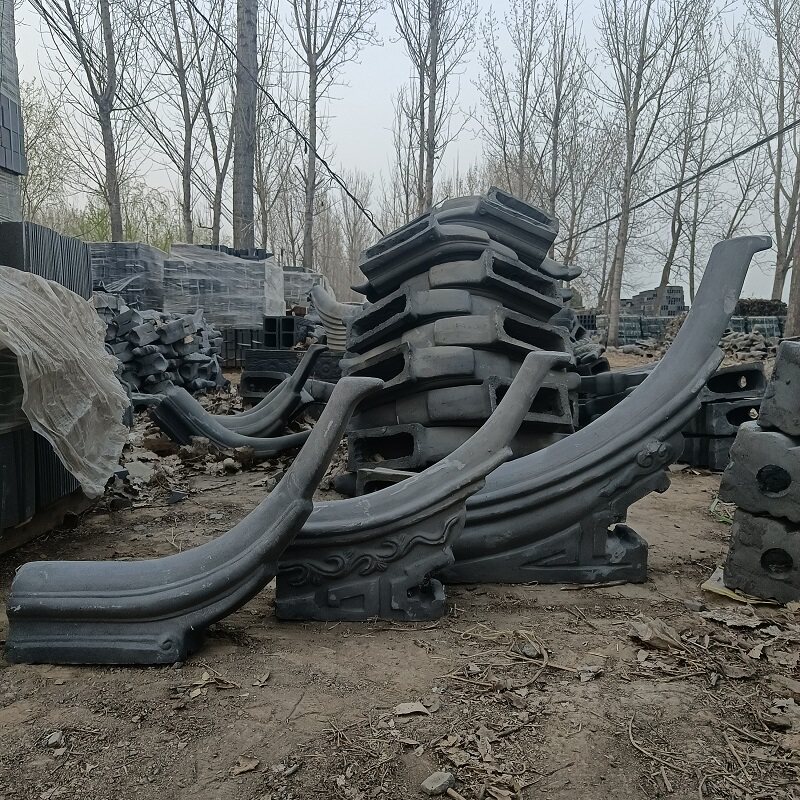 徽派苏式翘角古建青瓦飞檐翘角仿古苏式脊K瓦翘角博古五脊六兽跑