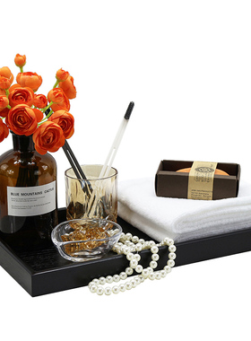 样板房装饰摆件简约现代瓷砖店展厅样板间托M盘毛巾套件卫生间饰