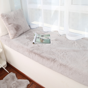 仿兔毛飘窗垫窗台垫毛毛垫短毛阳台地毯榻榻米垫子冬季加厚可定制