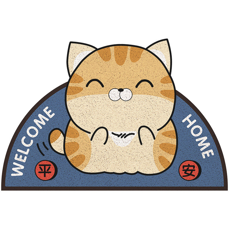入户门卡通地垫可爱垫子半圆大门口地毯脚垫门垫家用进门丝圈地垫,居家布艺,家用脚垫,淘宝优惠券,粉丝福利购,淘宝优惠卷