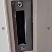 卧室门锁门框钢片扣片条木门锁室内门件锁体门锁扣板压边条挡板