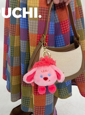 《Fluffy. 长头花》PUCHI.噗哧商店 丑萌疯兔子玩偶包挂 毛绒