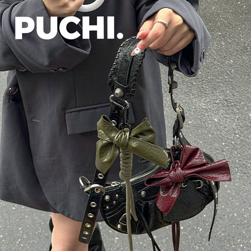 《MiuM.漆皮蝴蝶结》miu系蝴蝶结高级皮质手工包包挂件包挂饰