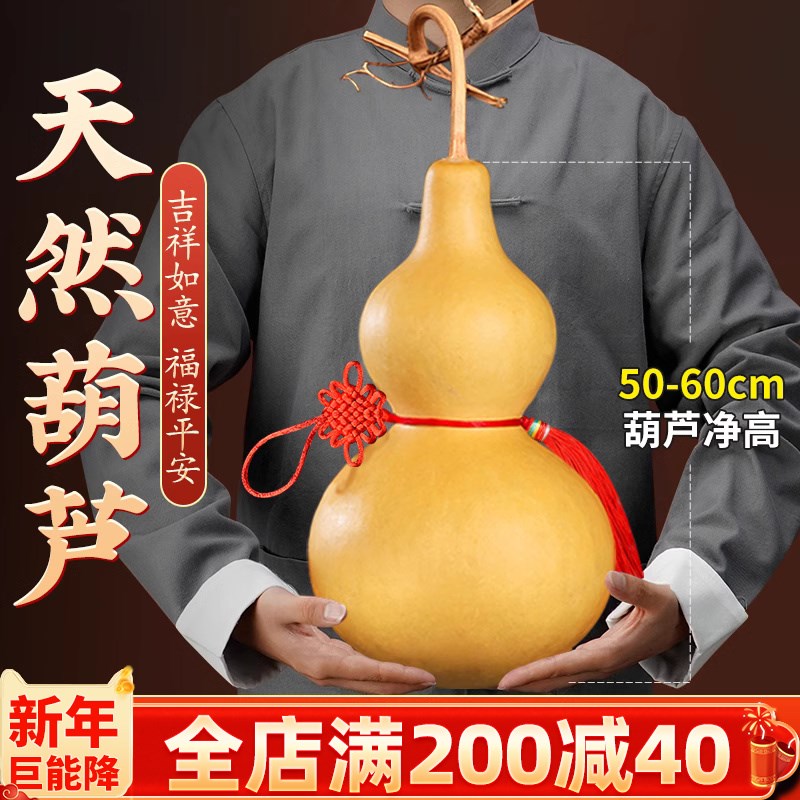 天然葫芦摆件客厅门对门挂件玄关大小小E悬挂卧室内入户高50-60cm