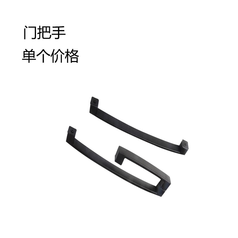 哑黑淋浴房拉手玻璃门把手黑色304不锈钢浴室门拉手T对装型孔距44