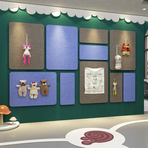 幼儿园环创主题墙成品布置毛毡板B大厅楼梯背景形象墙环境材料装