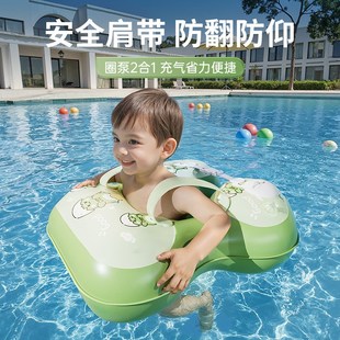 儿童游泳圈新款 备 加厚小月龄0 3岁以G上幼儿防侧翻趴圈游泳装