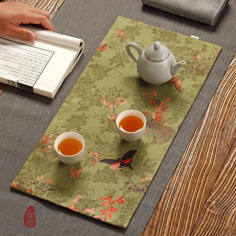 中式古典锦缎提海棠干泡垫家用布艺茶壶垫隔热茶垫茶道零配,餐饮具,茶道/零配,淘宝优惠券,粉丝福利购,淘宝优惠卷