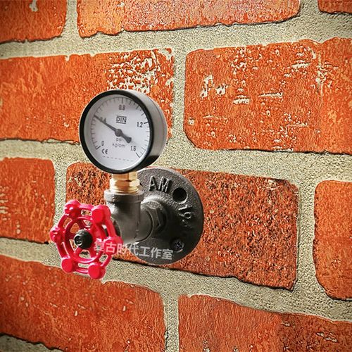 重工业风蒸汽压力表水管创意装饰挂钩复古咖啡店酒吧门挂衣钩