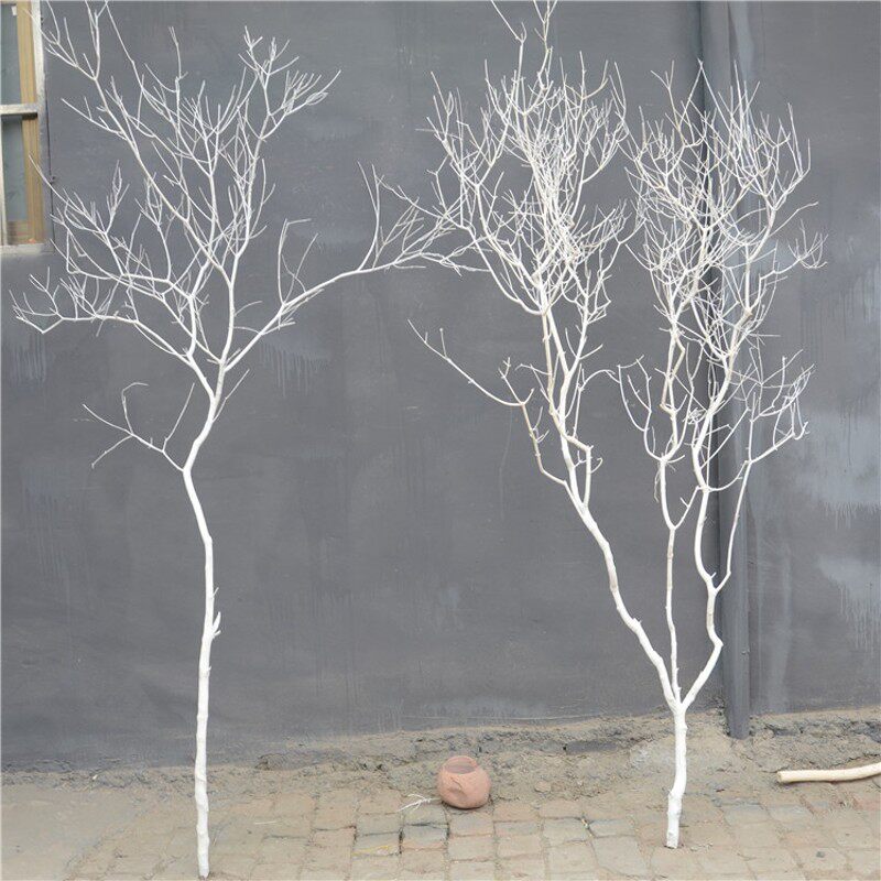 干树枝干枝干树枯树装饰白色树树杆仿真树枝假树枝道具装饰树