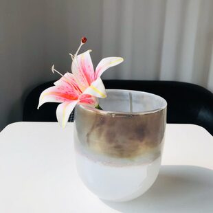 饰手工器样板间琉璃插花软装 美学花瓶中简约家居装 皿古复古