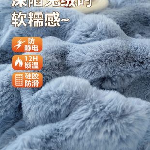 通用沙发坐垫防滑靠背巾毛绒兔加厚皮沙发套罩沙发垫子升级 带冬季