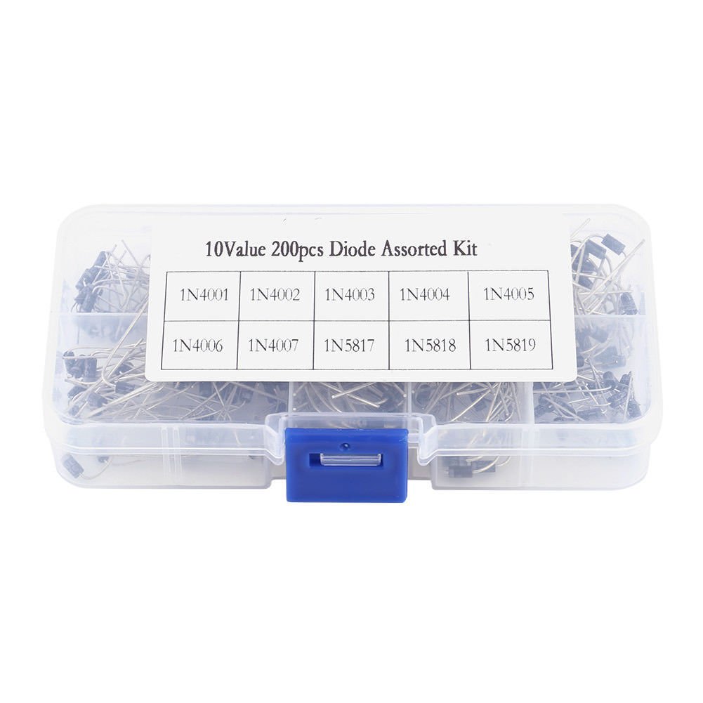 200PCS 10种规格200个 整流二极管套装 1N4001-1N4007-1N5819
