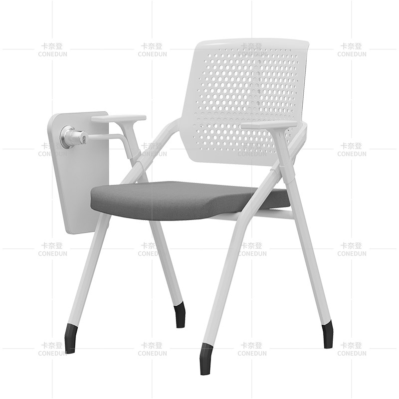 忆恒办公会议椅网布折叠椅写字板 会议室培训椅子桌板OJ-