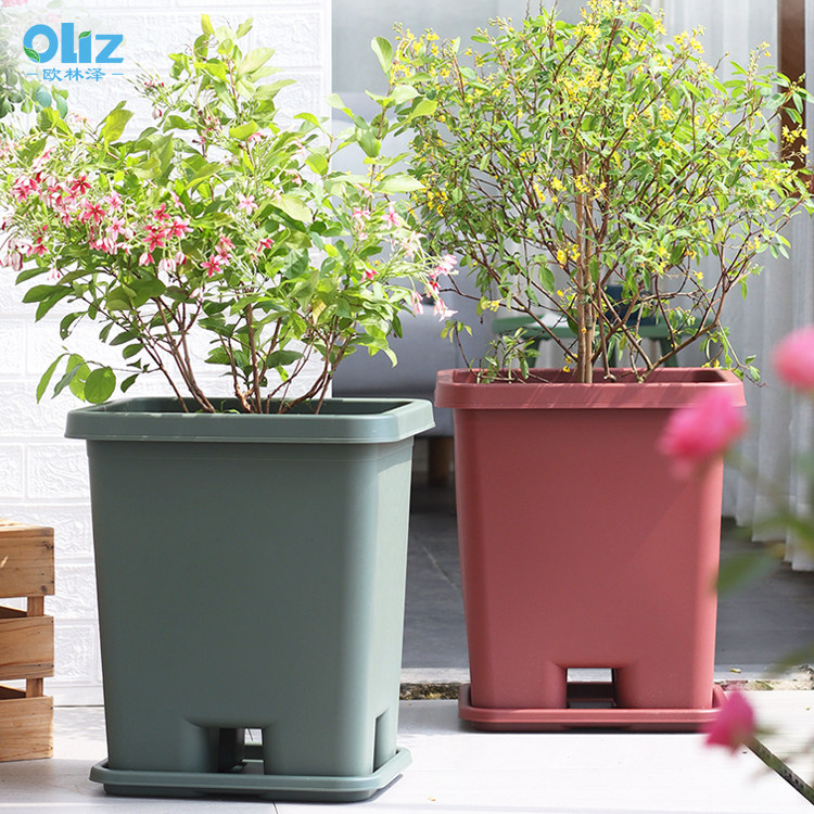 欧林泽阳台种树专用箱懒人花盆自吸水盆栽蔬菜花卉种植箱室外种菜
