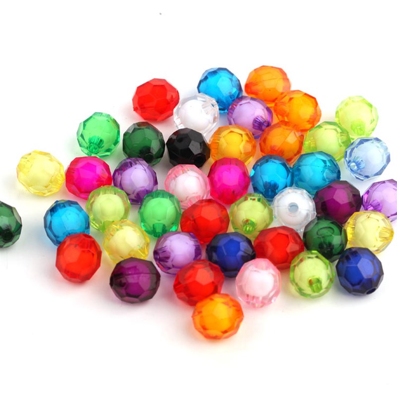 mm角珠32切面珠中珠diy手工串珠花瓶压克力珠子透明仿水晶串珠