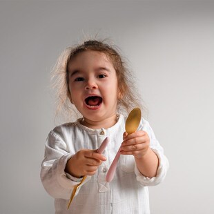 Cutipol lice儿童餐具装礼盒送礼爱三件勺子叉小学生便携