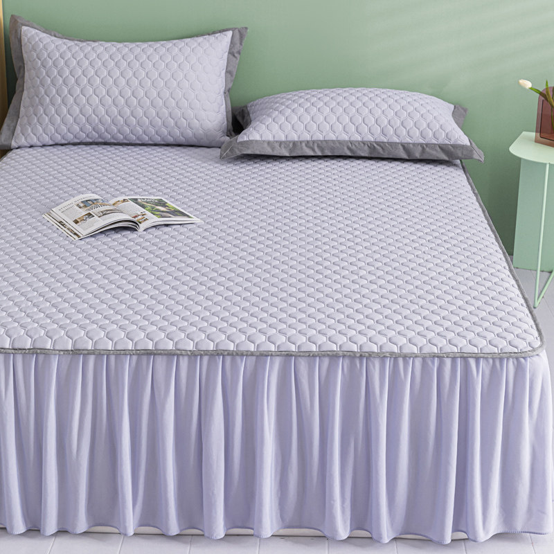 高档乳胶凉席三件.82m床裙款冰丝席子裸睡水洗折叠式空调席