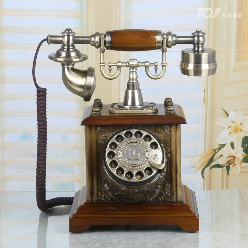TQJ/金属旋转拨盘仿古电话机/欧式客厅/卧室复古固定电话座机