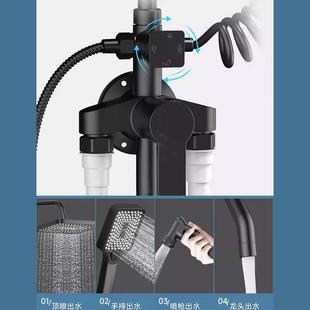 淋浴花洒套装 明装 全铜混水阀家用洗澡增压喷头卫浴室淋雨沐浴器