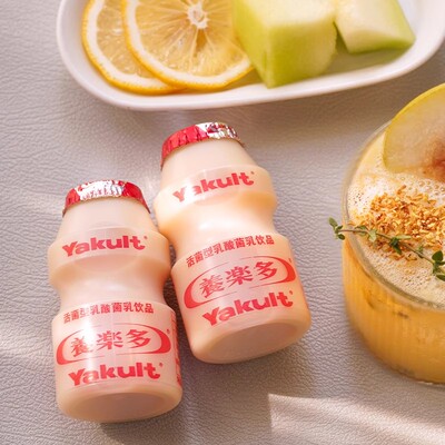 Молочный напиток с живыми бактериями Yakult, молочнокислые бактерии, 100 мл * 5 бутылок оригинального низкотемпературного напитка с молочнокислыми бактериями