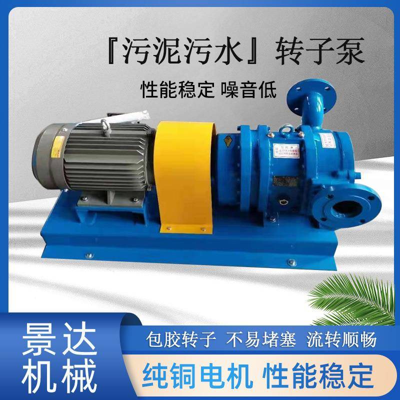 螺旋活塞泵输送污泥污水泥浆泵包胶转子泵排污自吸大流量转子泵