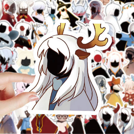 160张sky光遇游戏卡通贴纸行李箱笔记本电脑手机壳防水贴纸手账