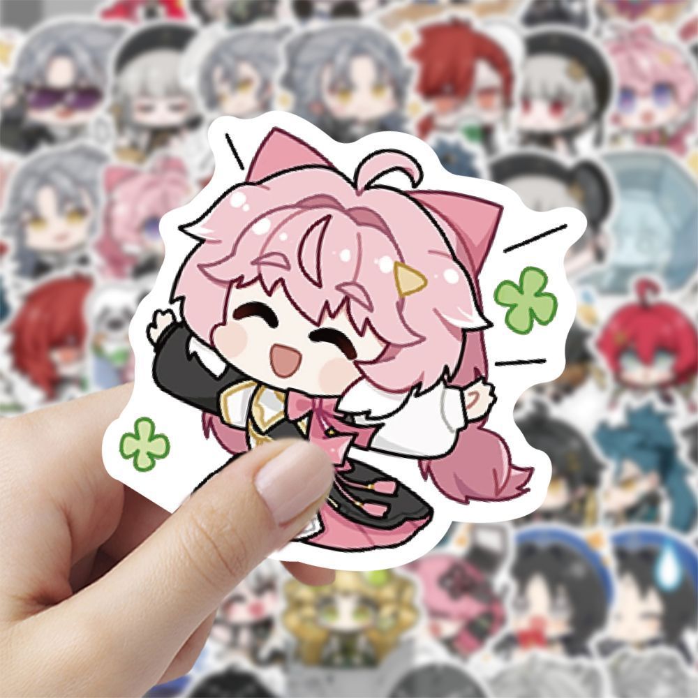 120张卡通Q版鸣潮可爱贴纸二次元Q版表情包周边爆款可爱防水贴画