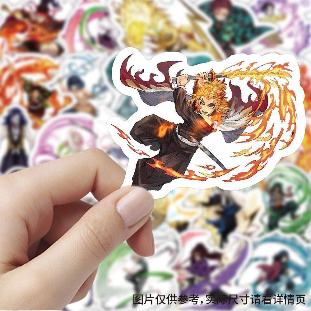 240张鬼灭之刃立绘人物卡通立绘周边手机贴纸手账装饰二次元贴画