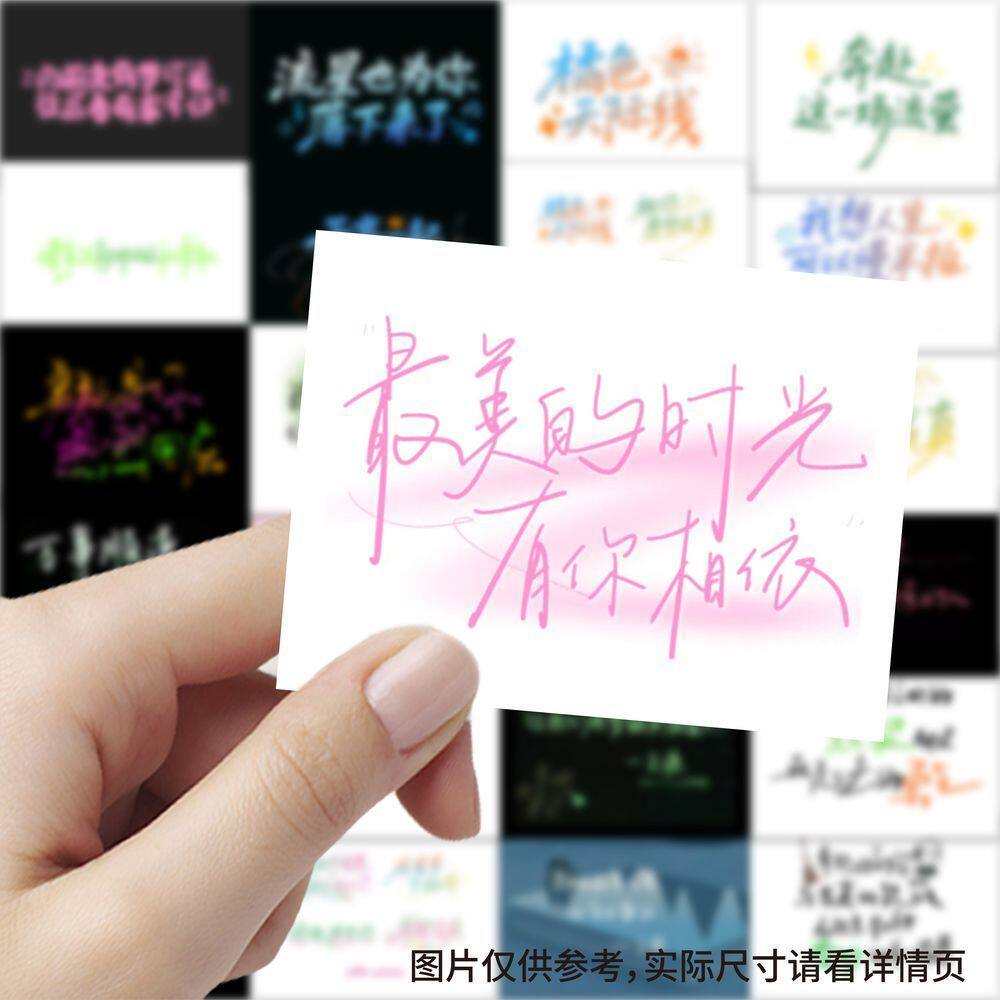 126张王源文字语录贴纸ins治愈系浪漫小清新三巡周边装饰手机贴画