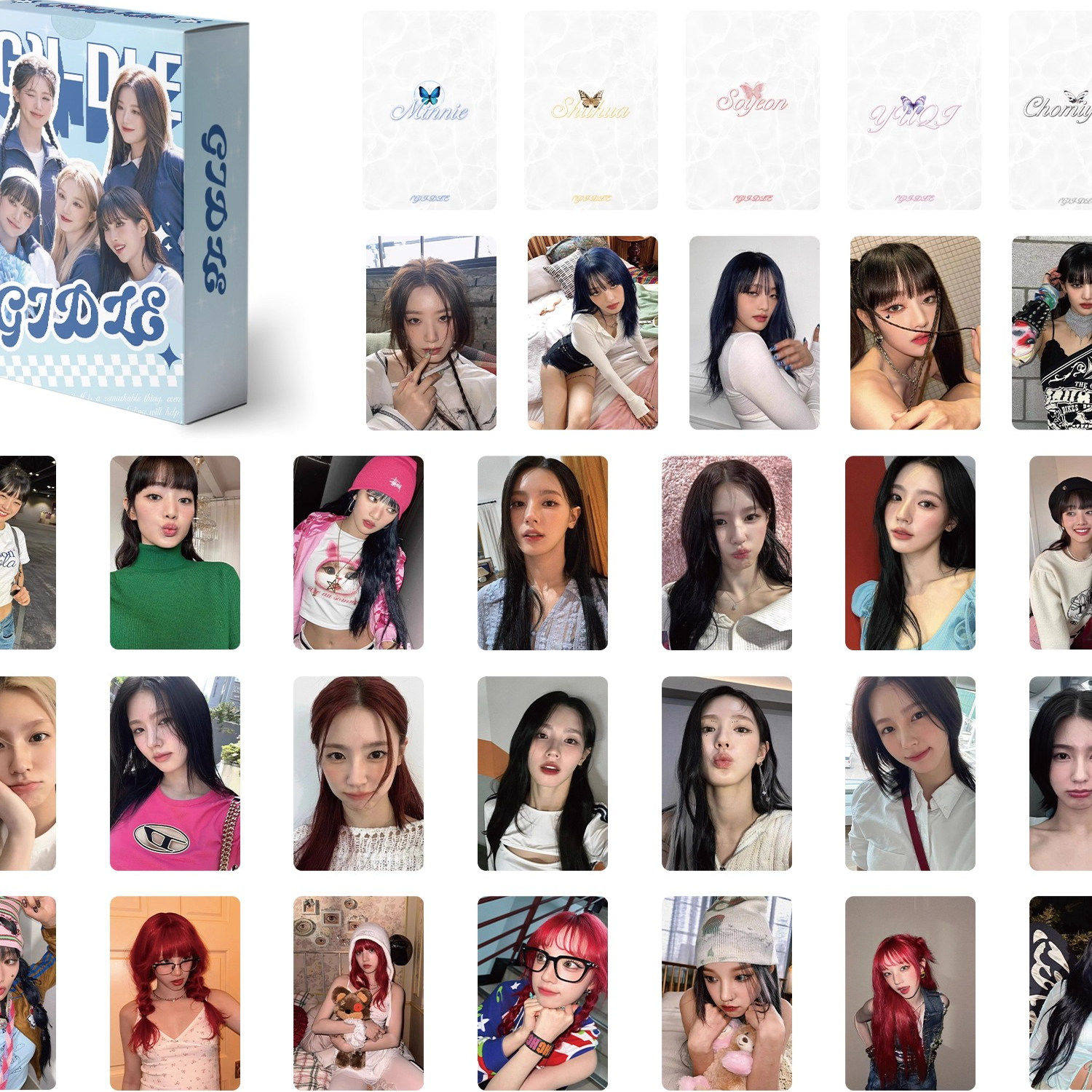55张(G)I-DLE女团镭射小卡宋雨琦叶舒华田小娟金玟希韩娱明星卡片