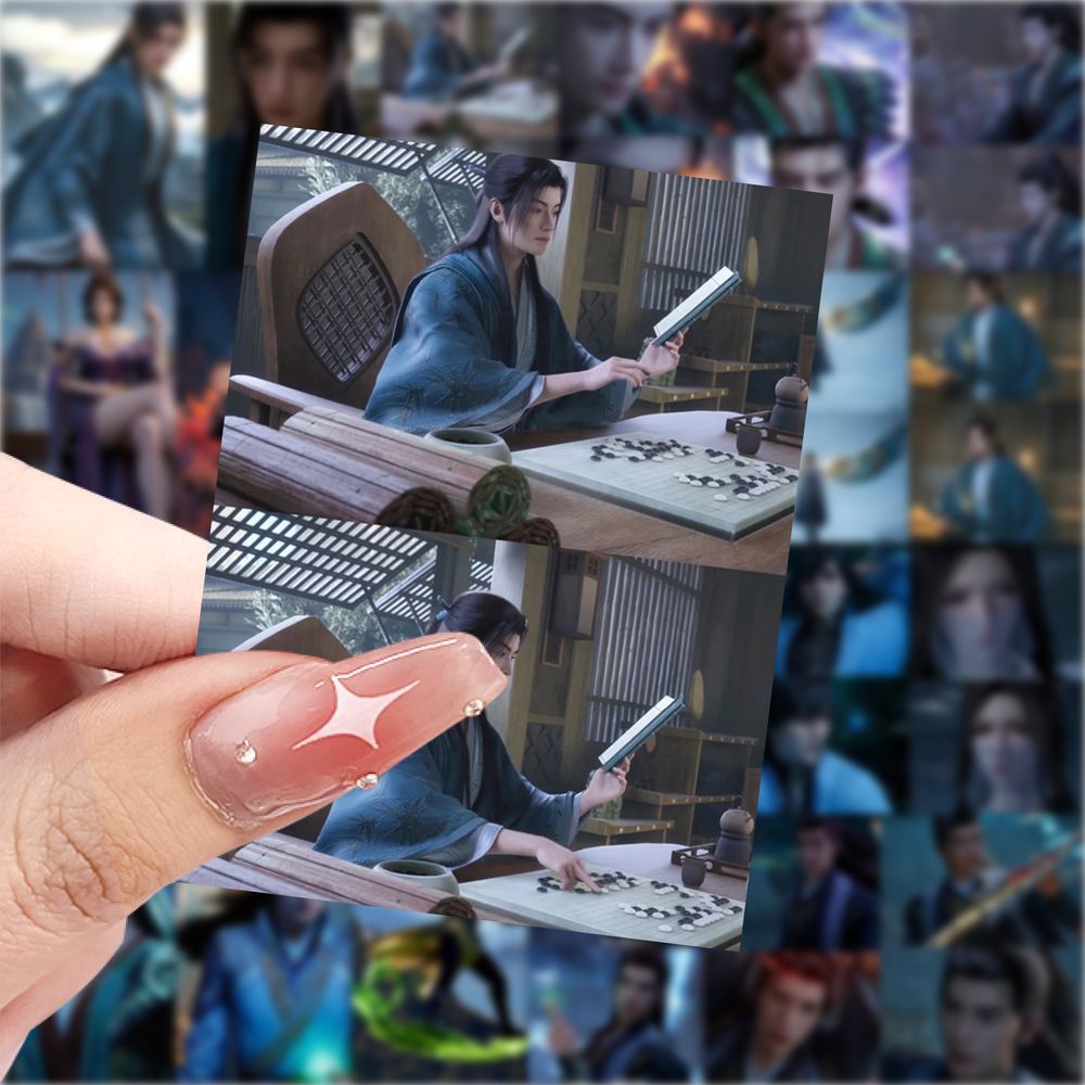 124张凡人修仙传动漫贴纸ins爆款韩立人物周边手机行李箱装饰贴画