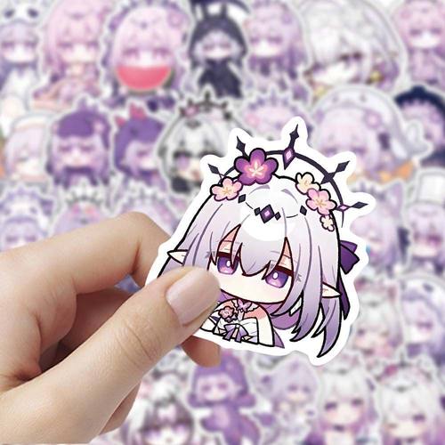 180张Q版遐蝶表情贴纸崩坏星穹铁道创意贴纸笔记本装饰手机贴画