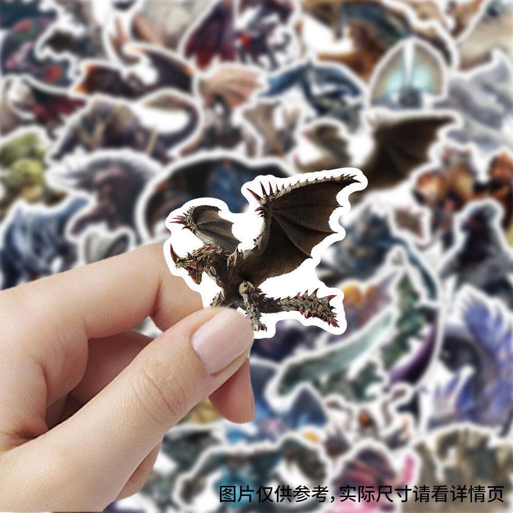 爆款怪物猎人贴纸卡通二次元装饰手机水杯笔记本行李箱防水贴画