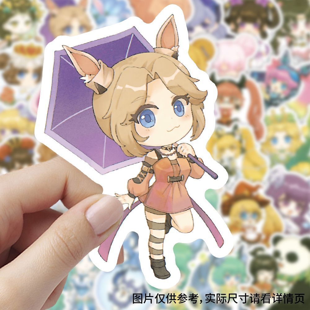 206王者荣耀人物贴纸可爱卡通diy手机手账行李箱素材装饰防水贴画