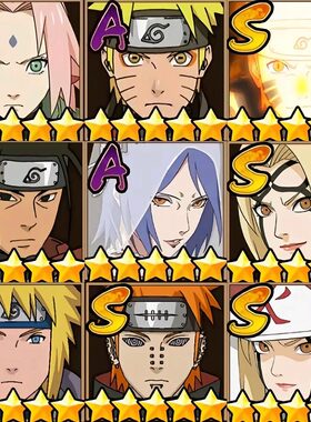 160张火影忍者图标头像组合贴纸鸣人佐助装饰小图案手机手账贴画