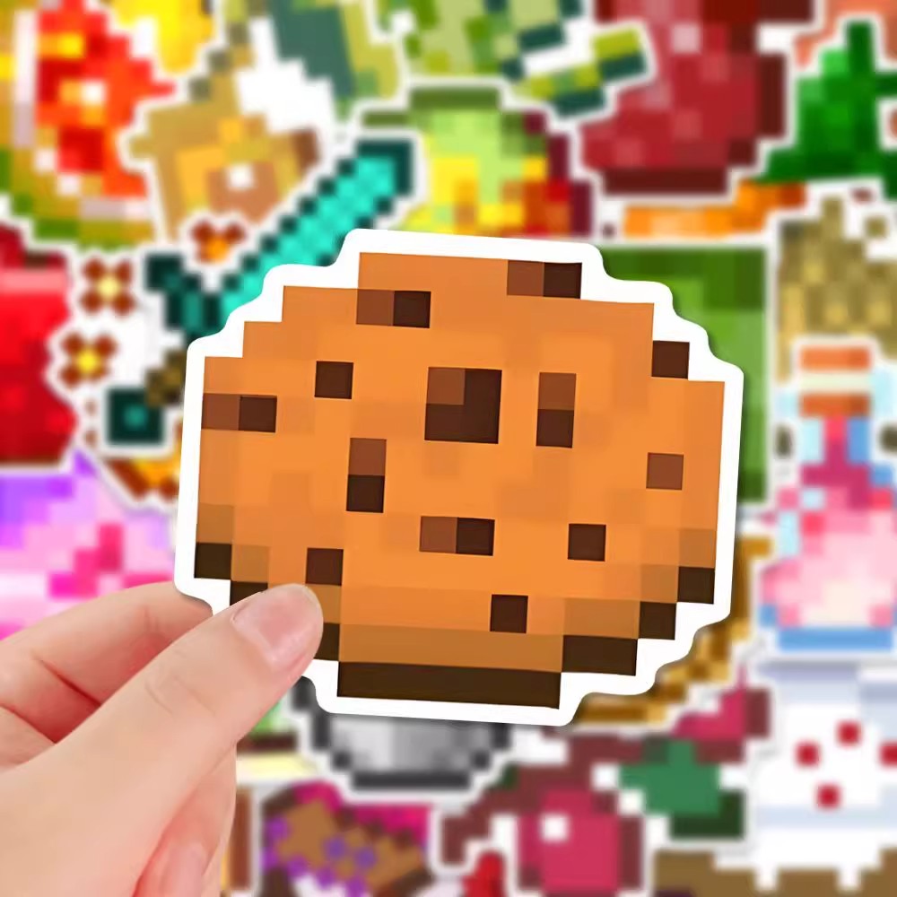 100张我的世界贴纸像素风贴画Minecraft周边素材diy装饰小图案画