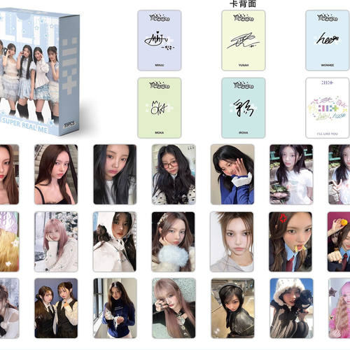 55张ILLIT镭射小卡韩国女团卢允我朴敏柱境萌花李沅拍立得lomo卡