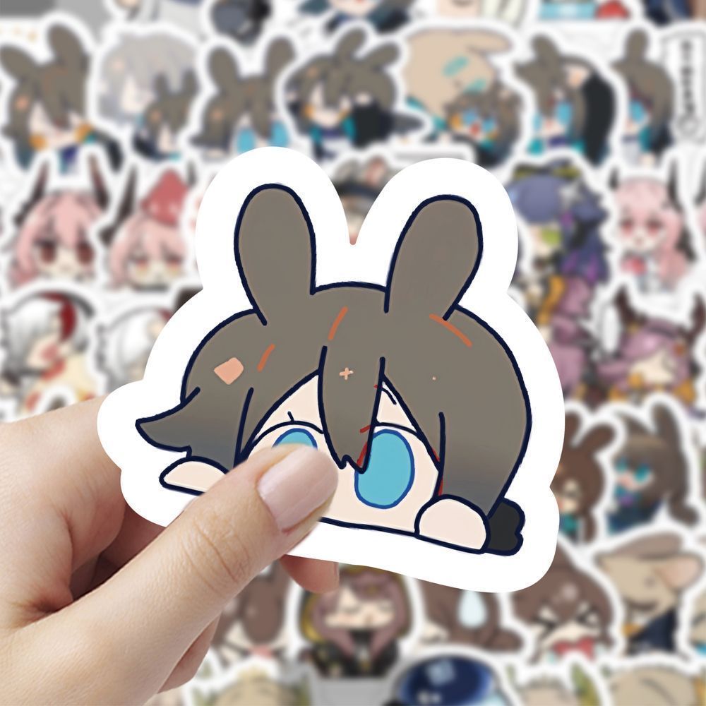 明日方舟Q版表情包贴纸卡通周边可爱手机壳行李箱diy装饰贴画防水