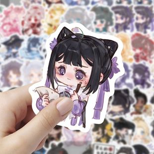 120张剑网3Q版卡通游戏人物创意周边贴纸diy装饰桌面手机手账贴画