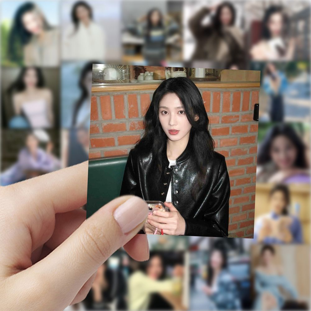 鹤秋头像贴纸高颜值漂亮女明星演员周边贴图diy手账本笔记本装饰