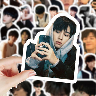 206张高颜值周翊然明星贴纸周边装 饰diy手机手账本防水贴画ins风