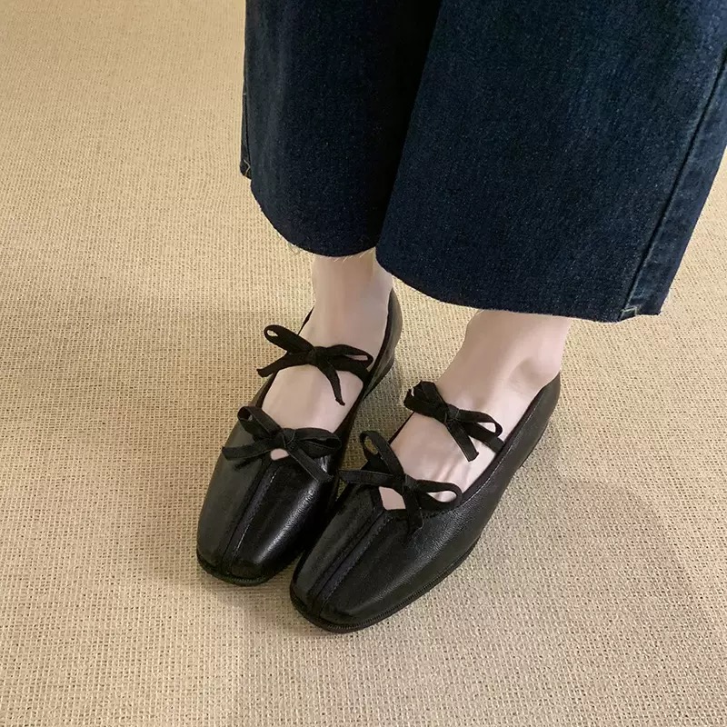 2025新款法式单鞋低跟配裙子