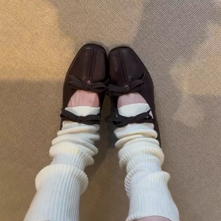 2025新款复古方头浅口单鞋